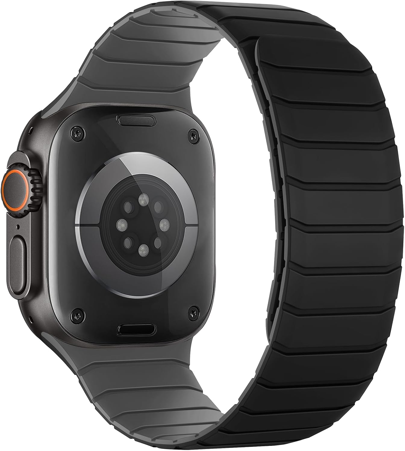 Magnetic Silicone Band — Black / Grey