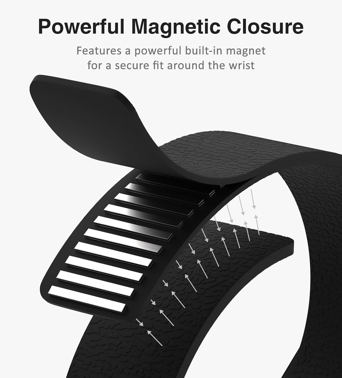 Magnetic Silicone Band — Black
