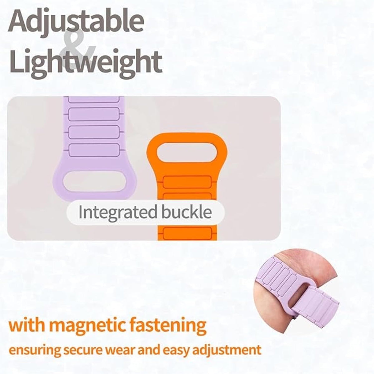 Magnetic Silicone Band — Mint / White
