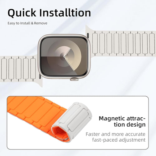 Magnetic Silicone Band — Mint / White