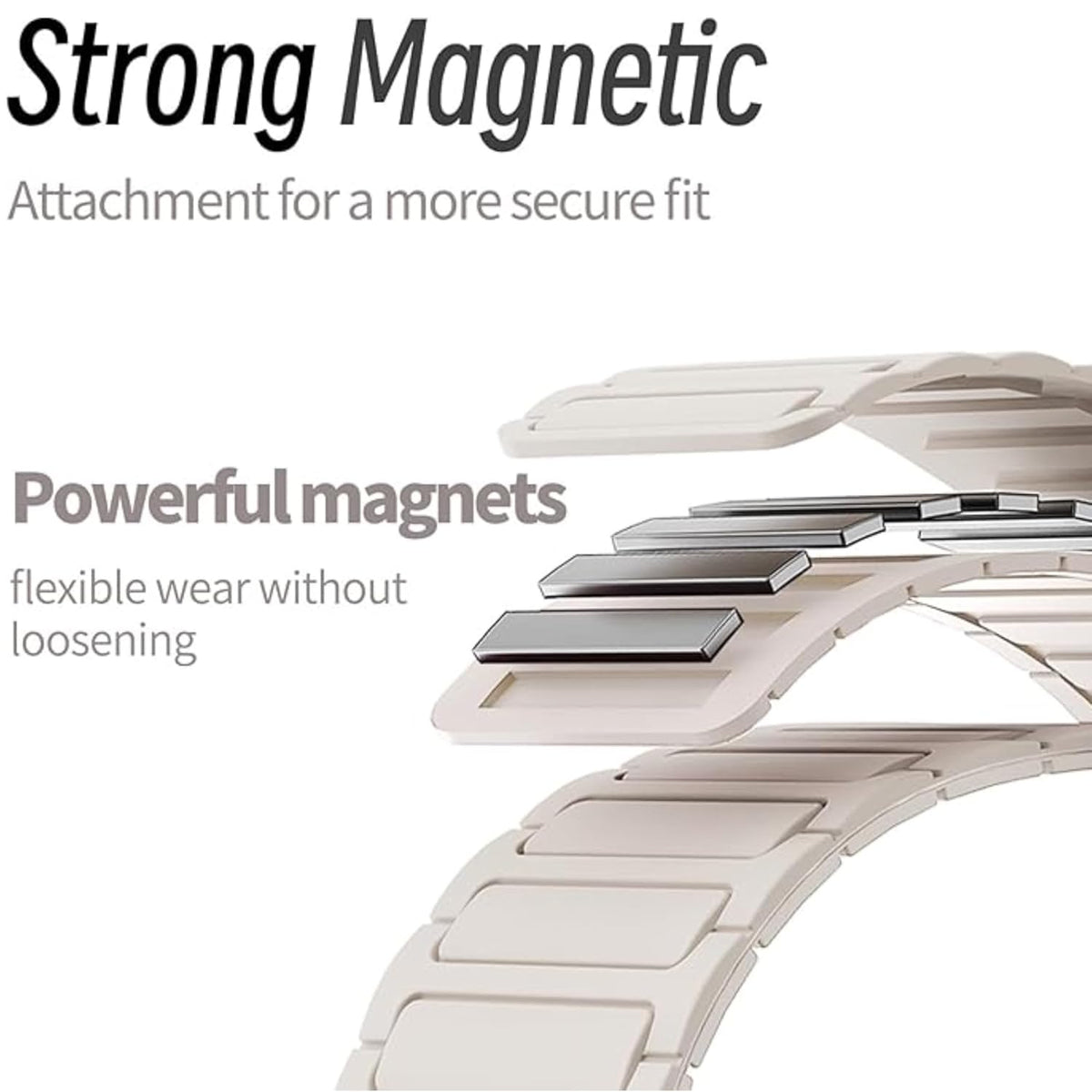 Magnetic Silicone Band — Mint / White