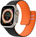 Dual-Tone Magnetic Silicone Band — Black / Orange