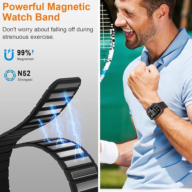 Textured Magnetic Silicone Band